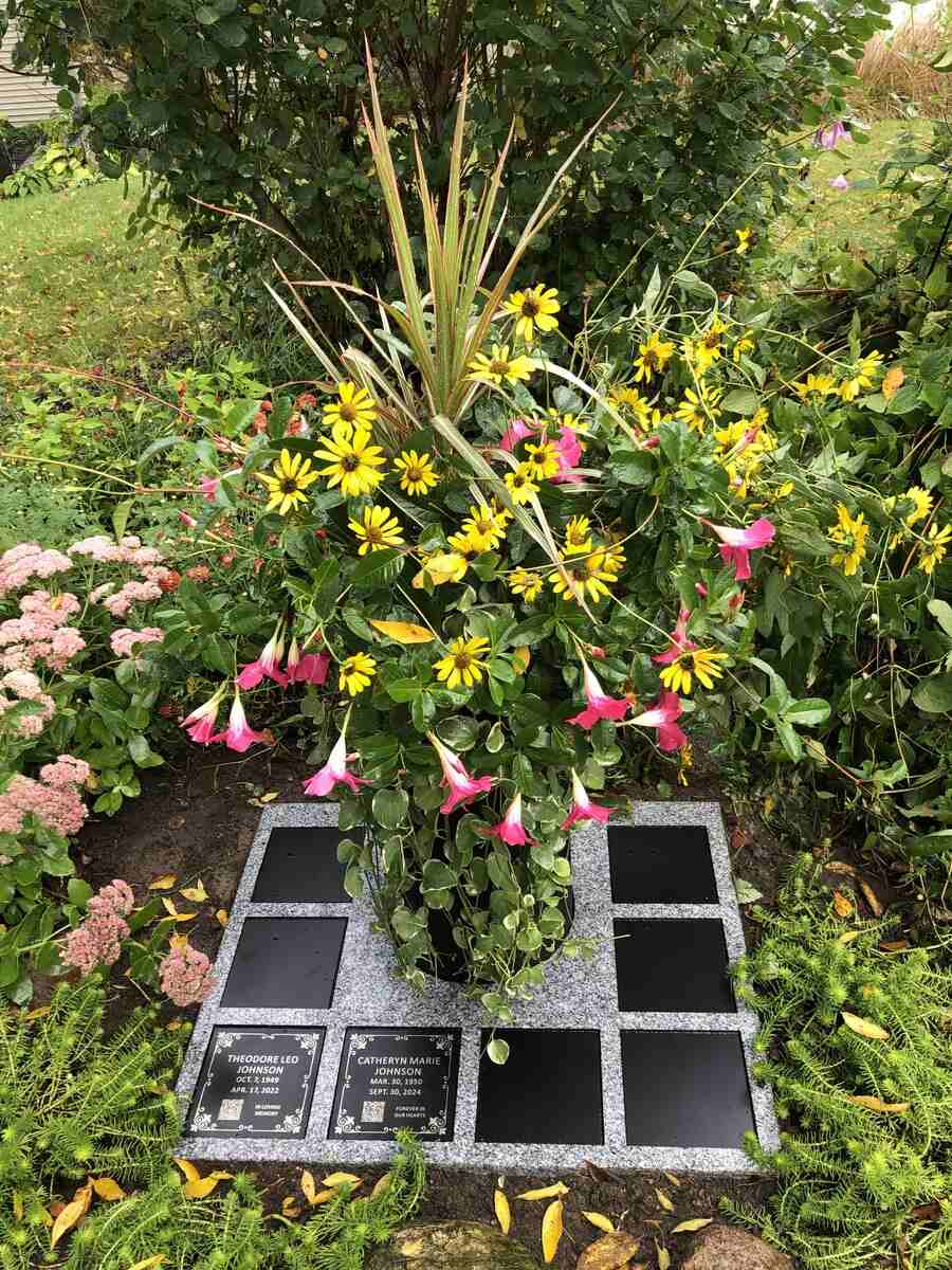 Flowers on Granite Marker